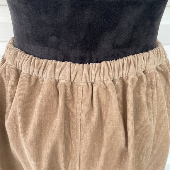 NWT CJ BANKS Solid Gored Tan Corduroy Stretch Skirt 1X - Picture 5 of 6